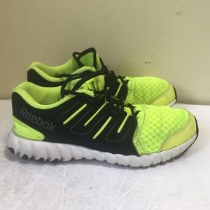 Reebok Twist Form Running Shoes Sneakers Neon Green Black Mesh Lightweight Nylon